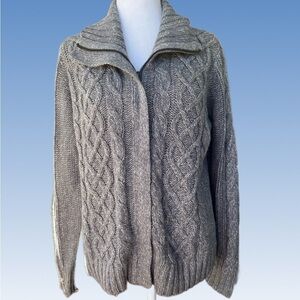 St. John's Bay Gray Cowl Neck Sweater size PXL